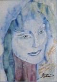 "ZHAN" Water colour 8x12 inches signed by Virginia Hey